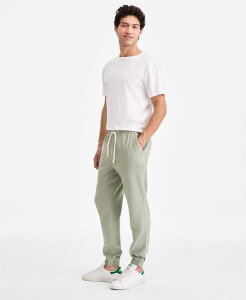 �T���X�g�[�� �����Y �{�g���X �J�W���A���p���c �W���K�[�p���c ���l�� Sun + Stone Men's Linen Blend Joggers Exclusively at Macy's Vintage Sage �Z�[�W