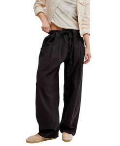 �t���[�s�[�v�� ���f�B�[�X �{�g���X �J�W���A���p���c Free People Women's Chambers Laid Back Pull-On Pants Black �u���b�N