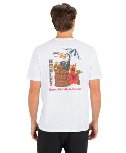 �n�[���[ �����Y �g�b�v�X T�V���c ���� Hurley Men'sippin On Paradise Short-Sleeve T-Shirt White �z���C�g