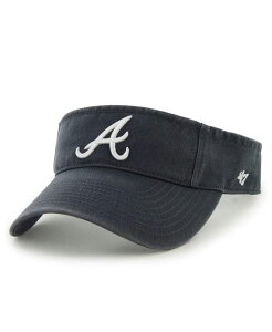 47 �u�����h �����Y �A�N�Z�T���[ �X�q '47 Brand Men's Navy Atlanta Braves Clean Up Adjustable Visor Navy �l�C�r�[