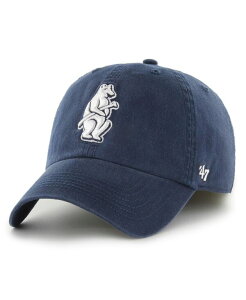 47 �u�����h �����Y �A�N�Z�T���[ �X�q '47 Brand Men's Navy Chicago Cubs Cooperstown Collection Franchise Fitted Hat Navy �l�C�r�[