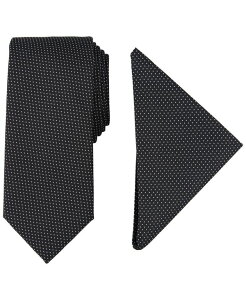 �i�E�e�B�J �����Y �A�N�Z�T���[ �l�N�^�C Nautica Men's Tjorn Dote & Pocket Square Set Black �u���b�N