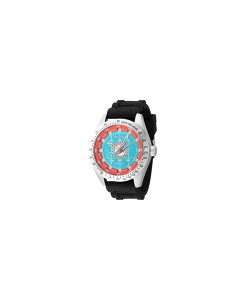 �C���r�N�^ �����Y �A�N�Z�T���[ �r���v Invicta Men's 47861 NFL Miami Dolphins Quartz Multifunction Light Blue Orange Dial Watch Black �u���b�N