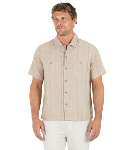 �n�[���[ �����Y �g�b�v�X �V���c ���� Hurley Men's Malibu Short-Sleeve Shirt Bristlecone