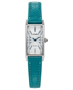 �V�`�Y�� ���f�B�[�X �A�N�Z�T���[ �r���v ���U�[ Citizen Women's Fio Turquoise Leather Strap Watch 14.3mm Turquoise �^�[�R�C�Y