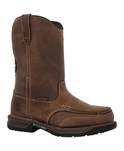 �W���[�W�u�[�c �����Y �V���[�Y �u�[�c�E���C���u�[�c GEORGIA BOOT Men's Athens 360 11 Pull-On Waterproof Moc-Toe Nano Composite Toe Work Boot Brown �u���E��