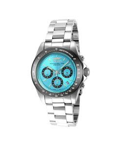 �C���r�N�^ �����Y �A�N�Z�T���[ �r���v Invicta Men's 15589 Speedway Quartz Chronograph Light Blue Dial Watch Silver �V���o�[