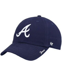 47 �u�����h ���f�B�[�X �A�N�Z�T���[ �X�q '47 Brand Women's Navy Atlanta Braves Teamiata Clean Up Adjustable Hat Navy �l�C�r�[