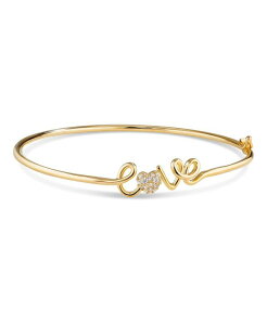 �f���@�^ ���f�B�[�X �A�N�Z�T���[ �u���X���b�g�E�o���O���E�A���N���b�g DEVATA Love Script Bangle Bracelet in Fits Wrist approx. 3.7 grams Gold �S�[���h
