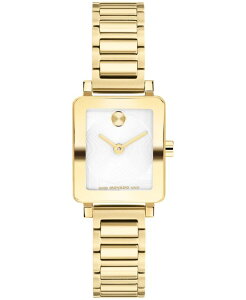 ���o�h ���f�B�[�X �A�N�Z�T���[ �r���v �~�j T�V���c Movado Women's Bold Evolution 2.0 Mini Tank Swiss Quartz Ionic Plated Light Yellow Gold Steel Watch 20x23mm Gold �S�[���h