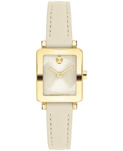 ���o�h ���f�B�[�X �A�N�Z�T���[ �r���v �~�j ���U�[ Movado Women's Bold Evolution 2.0 Mini Tank Swiss Quartz Chalk Leather Watch 20x23mm White �z���C�g