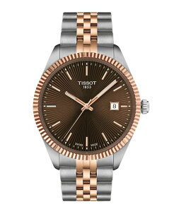 �e�B�\�b�g �����Y �A�N�Z�T���[ �r���v T�V���c Tissot Men's Ballade Two-Tone Stainlessteel Watch 40mm Brown �u���E��