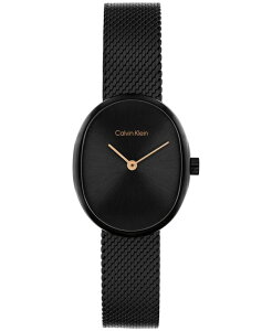 �J���o���N���C�� ���f�B�[�X �A�N�Z�T���[ �r���v ���b�V�� T�V���c Calvin Klein Women's Euphoria Black IP Stainlessteel Mesh Bracelet Watch 23.2mm Gray �O���[