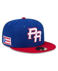 �j���[�G�� �����Y �A�N�Z�T���[ �X�q New Era Men's Blue/Red Puerto Rico Baseball 2026 World Baseball Classic 59FIFTY Fitted Hat Blue Red �u���[