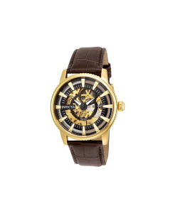�C���r�N�^ �����Y �A�N�Z�T���[ �r���v Invicta Men's 22642 Objet D Art Quartz Skeleton Dial Watch Brown �u���E��
