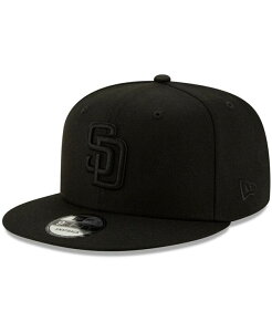 �j���[�G�� �����Y �A�N�Z�T���[ �X�q New Era Men's Black San Diego Padres Black on Black 9FIFTY Snapback Adjustable Hat Black �u���b�N