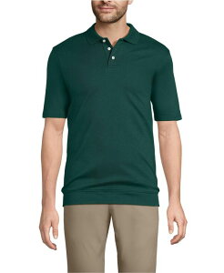 �����Y�G���h �����Y �g�b�v�X �|���V���c Lands' End Men'short Sleeve Banded Bottom Polo Shirt Evergreen