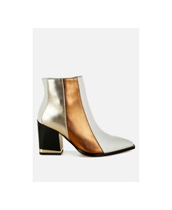 �����h�����O ���f�B�[�X �V���[�Y �u�[�c�E���C���u�[�c �q�[�� London Rag Womenstemon Three Tone Block Heel Boots Off white faux leather �I�t�z���C�g