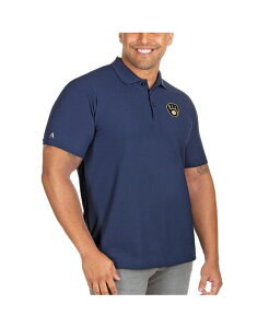 �A���e�B�O�A �����Y �g�b�v�X �|���V���c �g�[�� Antigua Men's Navy Milwaukee Brewers Big Tallegacy Pique Polo Shirt Navy �l�C�r�[