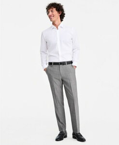 �q���[�S�{�X �����Y �{�g���X �J�W���A���p���c Hugo Boss Men's Modern-Fit Suit Separate Trousers Dark Grey �O���[