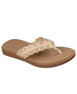 �X�P�b�`���[�Y ���f�B�[�X �V���[�Y �X�j�[�J�[ �T���_�� Skechers Women's Cali Summer Cove - Catching Sun Too Flip-Flop Thong Sandals from Finish Line Natural