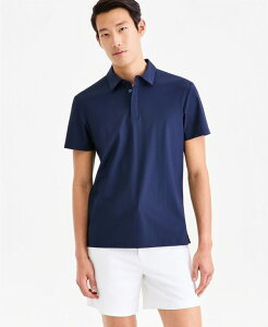 �A���t�@�j �����Y �g�b�v�X �|���V���c ���� Alfani Men'short-Sleeve Grid Texture Polo Shirt Macy's Exclusive Neo Navy �l�C�r�[