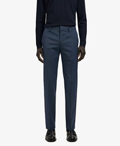 �}���S �����Y �{�g���X �J�W���A���p���c MANGO Men'stretch Fabric Super Slim-Fit Suit Pants Ink Blue �u���[