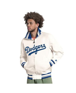 �X�^�[�^�[ �����Y �A�E�^�[ �W���P�b�g�E�u���]�� �L���b�v ���S Starter Men's White Los Angeles Dodgers The Captain Cooperstown Logo Full-Zip Varsity Jacket White Royal �z���C�g