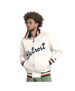 �X�^�[�^�[ �����Y �A�E�^�[ �W���P�b�g�E�u���]�� �L���b�v ���S Starter Men's White Detroitigers The Captain Cooperstown Logo Full-Zip Varsity Jacket White Navy �z���C�g
