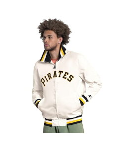 �X�^�[�^�[ �����Y �A�E�^�[ �W���P�b�g�E�u���]�� �L���b�v ���S Starter Men's White Pittsburgh Pirates The Captain Cooperstown Logo Full-Zip Varsity Jacket White Black �z���C�g