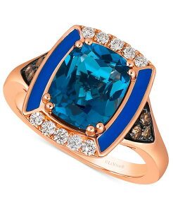 �� ���@�� ���f�B�[�X �A�N�Z�T���[ �����O Le Vian Deep Sea Blue Topaz (2-1/2 ct.w.) Nude Diamonds (1/6 ct.w.) & Chocolate Diamonds (1/8 ct.w.) Statement Ring in 14k Rose No Color �u���[