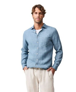 ���b�h�A���h�O�� �����Y �g�b�v�X �V���c Rodd & Gunn Men's Coromandelong Sleeve Sports Fit Shirt Sea Stone �X�g�[��