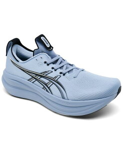 �A�V�b�N�X �����Y �V���[�Y �X�j�[�J�[ Asics Men's GEL-NIMBUS 28 Running Sneakers from Finish Line Grey Blue Black �u���b�N