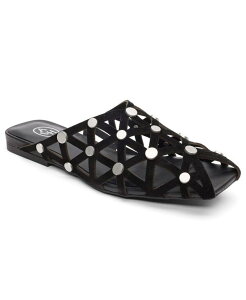 �A�b�V�� ���f�B�[�X �V���[�Y �X���b�|���E���[�t�@�[ ASH Women's Bone Slip-On Mule Flats Black Suede �u���b�N