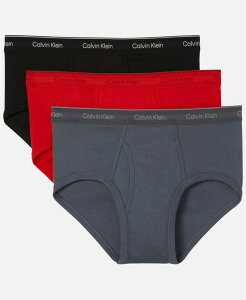 �J���o���N���C�� �����Y �A���_�[�E�F�A �u���[�t�p���c �R�b�g�� Calvin Klein Men's 3-Pack Cotton Classics Briefs Turbulence/Adrenaline Rush/Black �u���b�N