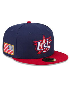 �j���[�G�� �����Y �A�N�Z�T���[ �X�q New Era Men's Navy/Red USA Baseball 2026 World Baseball Classic 59FIFTY Fitted Hat Navy Red �l�C�r�[