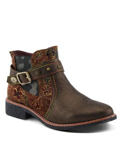 �y���������z �����e�B�X�e ���f�B�[�X �u�[�c�E���C���u�[�c �V���[�Y L Artiste Women s AIRIES Studded Suede Chelsea Boots with Velvet Shaft Glitter Accents and Metallic Animal Print Stretch Gore Bronze multi