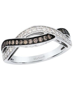 �� ���@�� ���f�B�[�X �A�N�Z�T���[ �����O Le Vian Chocolate Diamond (0.20 ct.w.) & Vanilla Diamond (0.19 ct.w.) Ring in 14k Vanilla White Gold �z���C�g