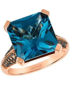 �� ���@�� ���f�B�[�X �A�N�Z�T���[ �����O Le Vian London Blue Topaz (7-19/20 ct.w.) & Chocolate Diamond ( 3/10 ct.w.) Ring in 14k Strawberry Rose Gold �S�[���h