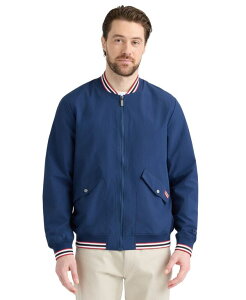 �n���^�[ �����Y �A�E�^�[ �W���P�b�g�E�u���]�� Hunter Men's Gaston Striped Ribomber Jacket Estate Blue �u���[