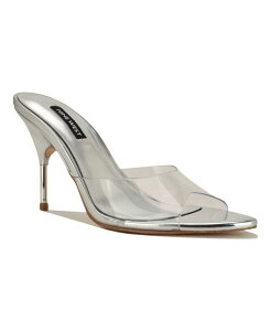 �i�C���E�F�X�g ���f�B�[�X �V���[�Y �X���b�|���E���[�t�@�[ �T���_�� Nine West Women's Vella Slip-On Metal Stiletto Dressandals Clear/Silver �V���o�[