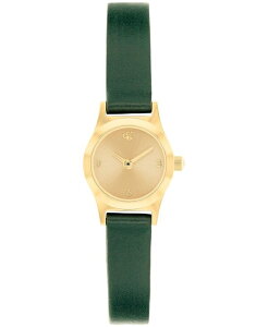 �J���o���N���C�� ���f�B�[�X �A�N�Z�T���[ �r���v ���U�[ Calvin Klein Women's CK Contemporary Green Leather Strap Watch 18mm Champagne �V�����p��
