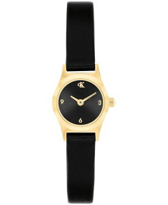 �J���o���N���C�� ���f�B�[�X �A�N�Z�T���[ �r���v ���U�[ Calvin Klein Women's CK Contemporary Black Leather Strap Watch 18mm Black �u���b�N