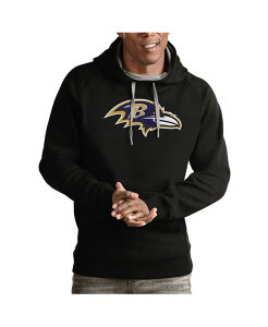 �A���e�B�O�A �����Y �A�E�^�[ �p�[�J�[�E�X�E�F�b�g Antigua Men's Black Baltimore Ravens Victory Pullover Hoodie Black �u���b�N