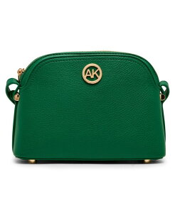 �A���N���C�� ���f�B�[�X �o�b�O Anne Klein Dome Zip Top Detachable Card Case Crossbody Bagreen �O���[��