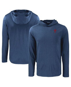 �J�b�^�[�A���h�o�b�N �����Y �g�b�v�X T�V���c �p�[�J�[ Cutter & Buck Men's Navy Philadelphia Phillies Coastlinepicomfort Eco Hoodie Long Sleeve T-Shirt Navy �l�C�r�[