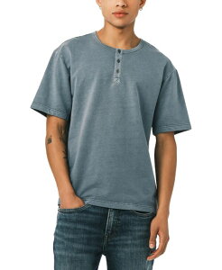 �o�b�t�@���[�E�f�C�r�b�h�E�r�g�� �����Y �g�b�v�X T�V���c ���� Buffalo David Bitton Men'short-Sleeve Henley T-Shirt Mirage