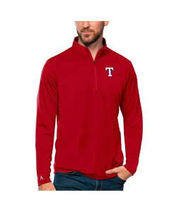�A���e�B�O�A �����Y �A�E�^�[ �p�[�J�[�E�X�E�F�b�g Antigua Men's Red Texas Rangers Tribute Quarter-Zipullover Top Red ���b�h