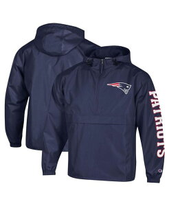 �`�����s�I�� �����Y �A�E�^�[ �W���P�b�g�E�u���]�� Champion Men's Navy New England Patriots Packable Windbreaker Half-Zip Jacket Navy �l�C�r�[