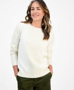 �X�^�C���A���h�R�[ ���f�B�[�X �A�E�^�[ �j�b�g�E�Z�[�^�[ �v�` Style & Co Petite Shine Cable-Knit Sweater Macy's Exclusive Fresh Vanilla